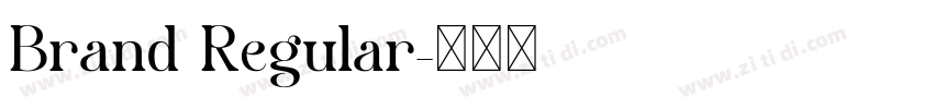 Brand Regular字体转换